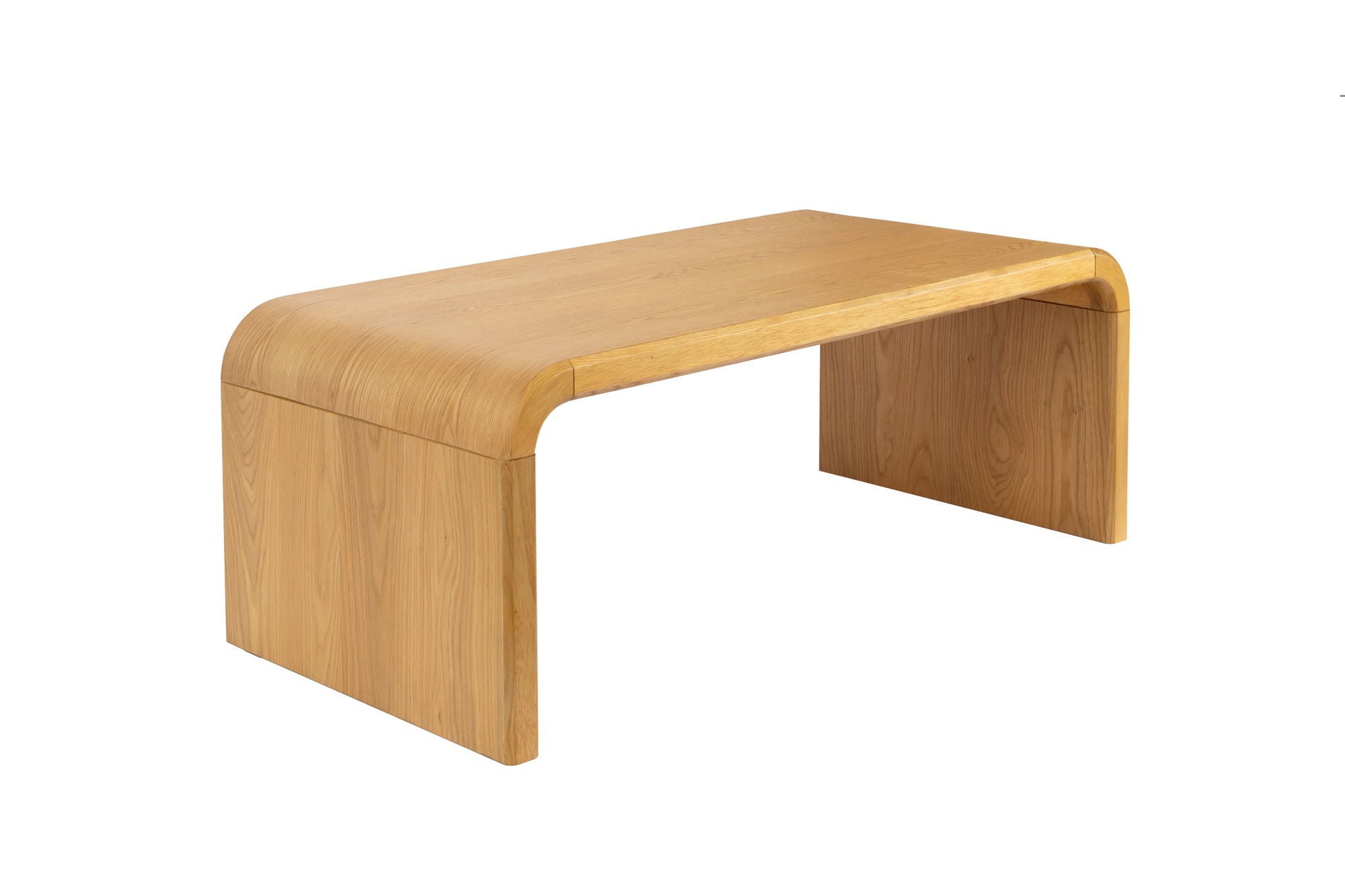 Zuiver Brave Curved Natural Oak Wood Coffee Table
